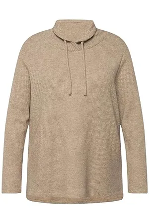 Ulla Popken Damen waffeloptik Sweatshirts, , 58-60