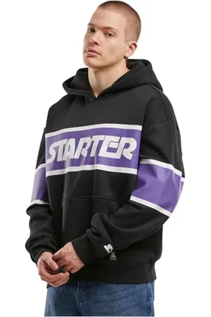 STARTER BLACK LABEL Starter Herren Kapuzenpullover Starter Across Stripe Hoodie, lässiger Hoodie für Männer, Starter Schriftzug, Loose Fit