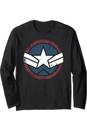 Marvel Captain America Brave New World Comic Logo Langarmshirt