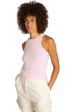 Tommy Hilfiger Damen 5X2 Rib Tank TOP NS Slim WW0WW38635 Tanktop, gerippt, 12,7 x 5,1 cm, , M