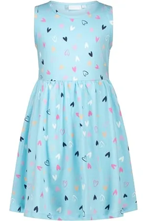 Salt & Pepper BY KIDS PARK Mädchen Girls Jersey Dress Hearts AOP Kinderkleid, , 128 cm
