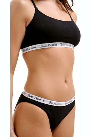 Juicy Couture Damen Ren Bralette ohne Bügel mit verstellbaren Trägern für Sport Freizeit u. Fitness in versch. Farben BH, Black, M