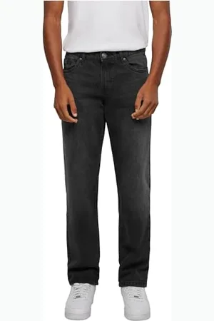 Urban classics Herren Jeans Heavy Ounce Straight Fit Jeans, lässige Jeans für Männer, Straight Leg, Loose Fit, , 36