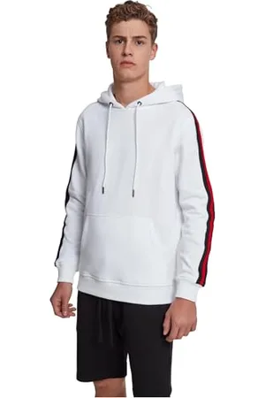 Urban classics Herren TB2085-Stripe Shoulder Hoody Kapuzenpullover, , S