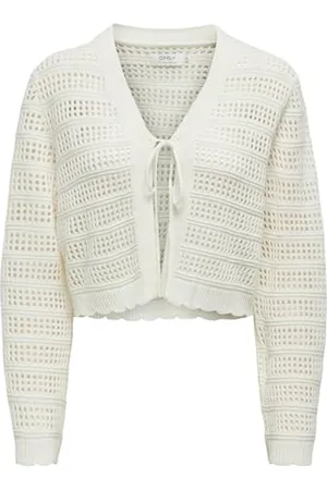 ONLY Damen Onllykke Tie Cardigan L/S KNT Noos Strickjacke Mit Geripptem Saum Und Langen Ärmeln, Regular Fit, , XS