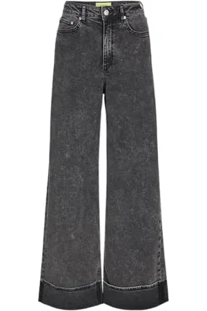JJXX Damen JXTOKYO Wide FOLD Logo HW Jean DNM LN Jeanshose, , 31 W/32 L