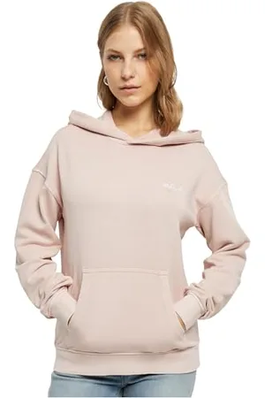 Urban classics Damen TB5460-Ladies Small Embroidery Terry Hoody Kapuzenpullover, pink, S