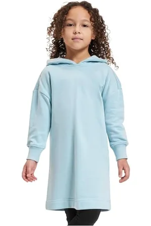 Urban classics Mädchen UCK4094-Girls Oversized Terry Hoody Dress Kapuzenpullover, , 122/128