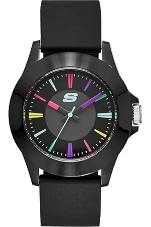 Skechers Damen Analog Quartz Uhr mit Silicone Armband SR6079