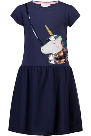 Salt & Pepper BY KIDS PARK Mädchen Girls Jersey Dress Pocket Kinderkleid, , 140 cm