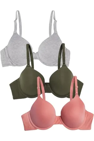 Fruit Of The Loom Damen Smooth Cotton Bra-Ultra-Soft, Flexible, and Invisible Under Tees T-Shirt-BH, Undurchsichtige, , 85C (3er Pack)