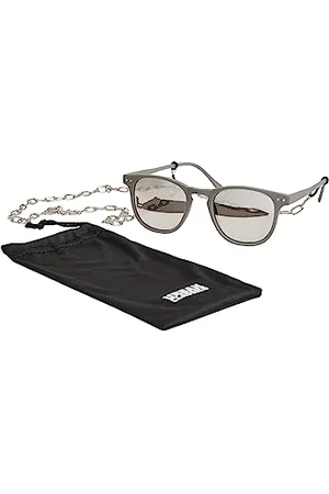 Urban classics Unisex Sunglasses Arthur with Chain Sonnenbrille, Grey/Silver, one Size