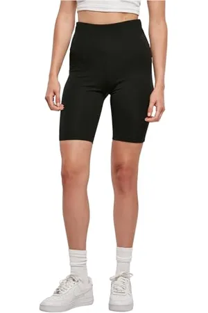 Urban classics Damen TB5014-Ladies Organic Stretch Jersey Cycle Yoga-Shorts, Black, XXL