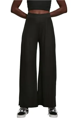 Urban classics Damen Ladies Rib Jersey Wide Leg Pants, , XS EU