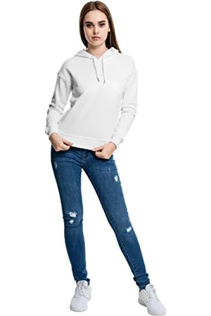 Urban classics Damen Kapuzenpullover Ladies Hoodie, (white 220), X-Large