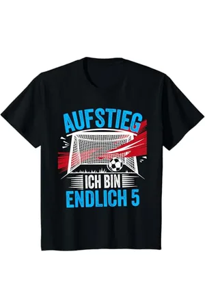 ARTIPALATI Kinder 5. Geburtstag Fußball Junge 5 Jahre Jungs T-Shirt