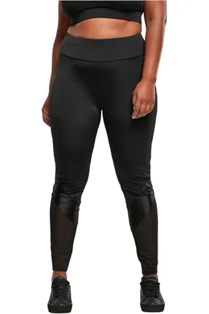 Urban classics Damen TB4554-Ladies Highwaist Mixed Tech Leggings, , L