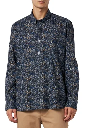 Camel Active Herren Langarm Hemd mit Allover-Print Menswear-L