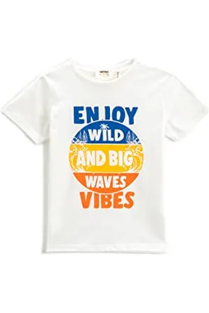 Koton Boys Short Sleeve T-Shirt Crew Neck Printed