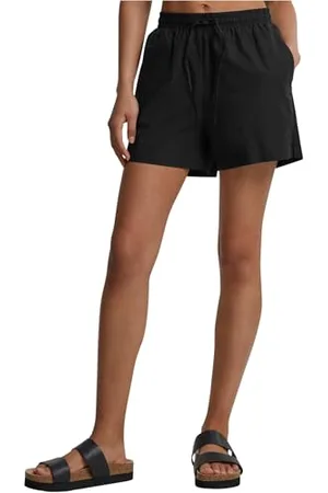Urban classics Damen Shorts Ladies Seersucker Shorts, lässige Shorts für Frauen, black, L