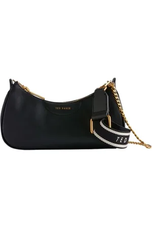 Ted Baker Damen ESSIY-Webbing Leather Crossbody Bag Umhängetasche, Black