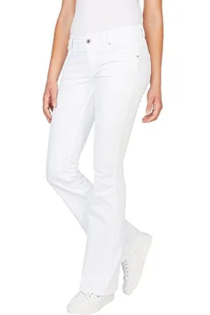 Pepe Jeans Damen New Pimlico Hose, 800 Weiß 12, 32W / 33L