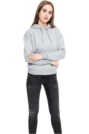 Urban classics Damen Kapuzenpullover Ladies Hoodie, (grey 111), X-Large