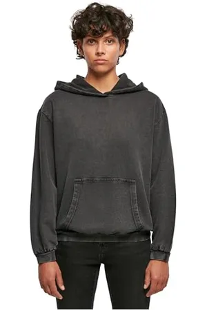 Build Your Brand Damen BY194-Ladies Acid Washed Oversize Hoody Kapuzenpullover, Black, XXL