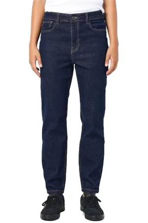 Noisy May Damen Nmmoni Hw Ank Jeans Az366rw Noos, Dark Blue Denim, 28W / 32L