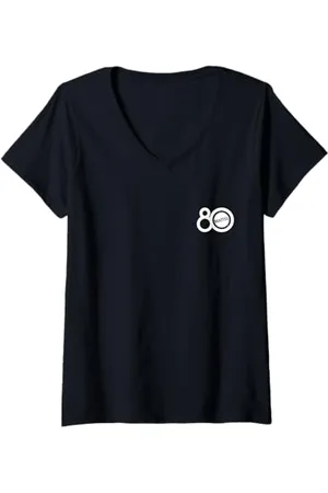 Barbie Damen - Logos zum 80. Jahrestag T-Shirt mit V-Ausschnitt