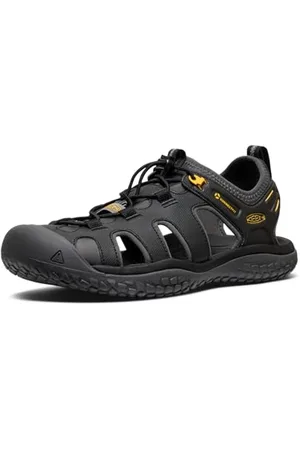 Keen Herren Solr Sandalen, Black/Gold, 42 EU