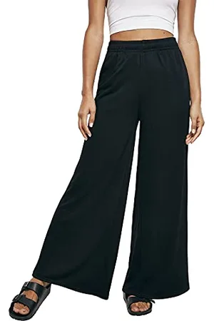Urban classics Damen TB4381-Ladies Modal Terry Wide Leg Sweatpants Hose, Black, S