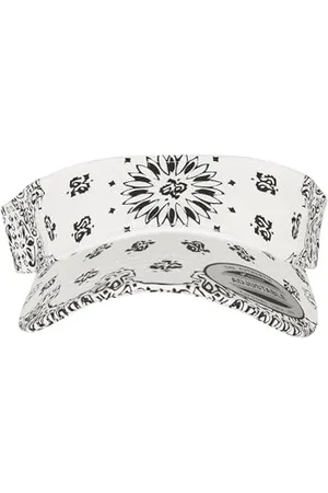 Flexfit Yupoong Unisex Bandana Print Visor Cap, offene Krone, größenverstelbar durch Klettverschluss, Einheitsgröße, One Size Fits All