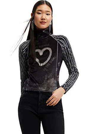 Desigual Damen Ts_core 2022 Gray Rental T-Shirt, , L EU
