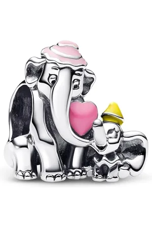 PANDORA Moments Disney Dumbo & Mama-Charm Sterling Silber, Kompatibel Moments Armbändern, 793751C01