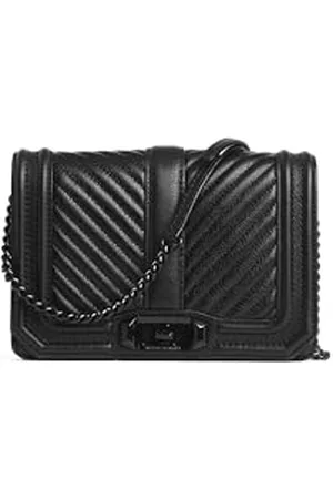 Rebecca Minkoff Damen Chevron Quilted Small Love Crossbody Umhängetasche