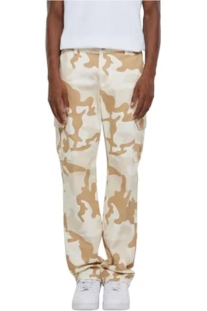 Urban classics Herren Cargohose Straight Leg Camo Cargo Pants, Cargohose für Männer, Camoflage, Baumwolle, , 40