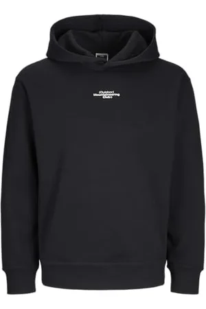 JACK & JONES JACK&JONES Herren JCOALPHA Mountain Print Sweat Hood Kapuzenpullover, Black, L