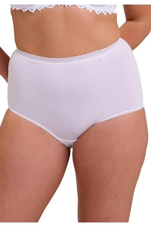 Sans Complexe Damen Classique Coton B Bikinislip, Weiß + Weiß, 46