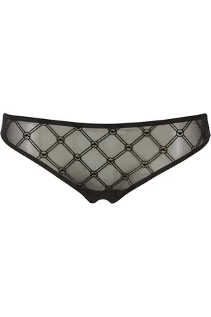 Emporio Armani Damen All Over MESH Monogram Brasilian Unterwäsche, , XL