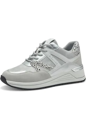 QS by s.Oliver Damen Sneaker flach Sportlich Wedges, Silber , 40 EU