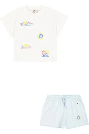 Champion Mädchen Legacy Girl-Graphic Oversize T-Shirt Set, , 7-8 Jahre