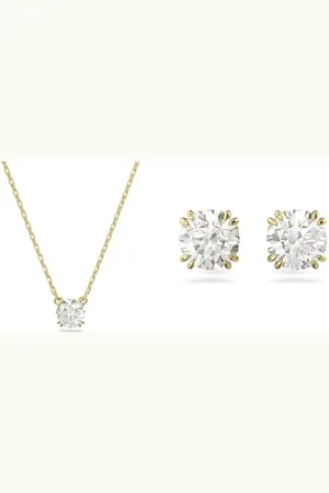Swarovski Imber Halskette & Ohrringe Kollektion, Gold plattiert