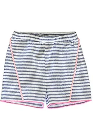Lemon Beret Jungen Small Girls Shorts, Blau/Weiß gestreift, 128