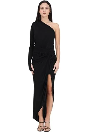 Pinko Damen Furnari glänzendem Jersey Kleid für besondere Anlässe, , S