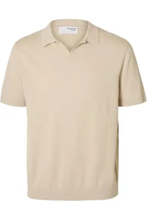 SELECTED Slhmattis Ss Knit Sun Open Polo Noos