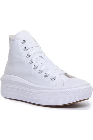 Converse Damen Chuck Taylor All Star Move Sneaker, White/Natural Ivory/Black, 39.5 EU