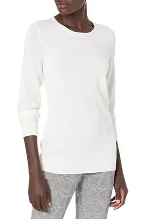 Amazon Damen Leichter, Langärmeliger Pullover Mit Rundhalsausschnitt (Erhältlich in Übergröße), , XXL Große Größen