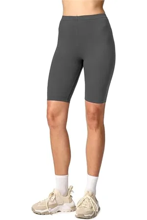 Merry Style Damen Sport Leggings kurz Sportleggings Radlerhose Sporthose aus Viskose MS10-145 (Graphite, L)