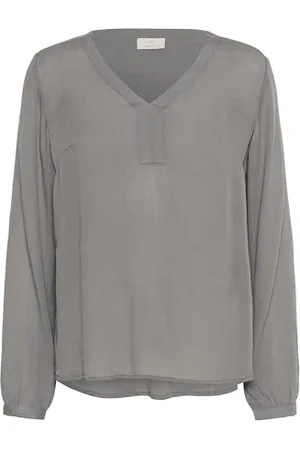 Kaffe Langarm-Bluse Amber Damen Bluse Amber Langarm V Ausschnitt Casual Shirt 42